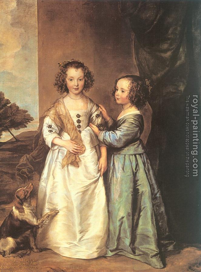 Anthony Van Dyck : Portrait of Elizabeth and Philadelphia Wharton